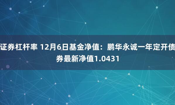 证券杠杆率 12月6日基金净值：鹏华永诚一年定开债券最新净值1.0431