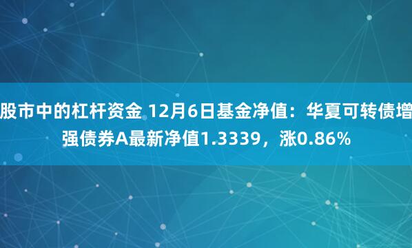 股市中的杠杆资金 12月6日基金净值：华夏可转债增强债券A最新净值1.3339，涨0.86%